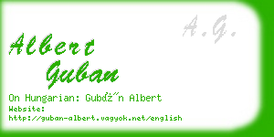 albert guban business card